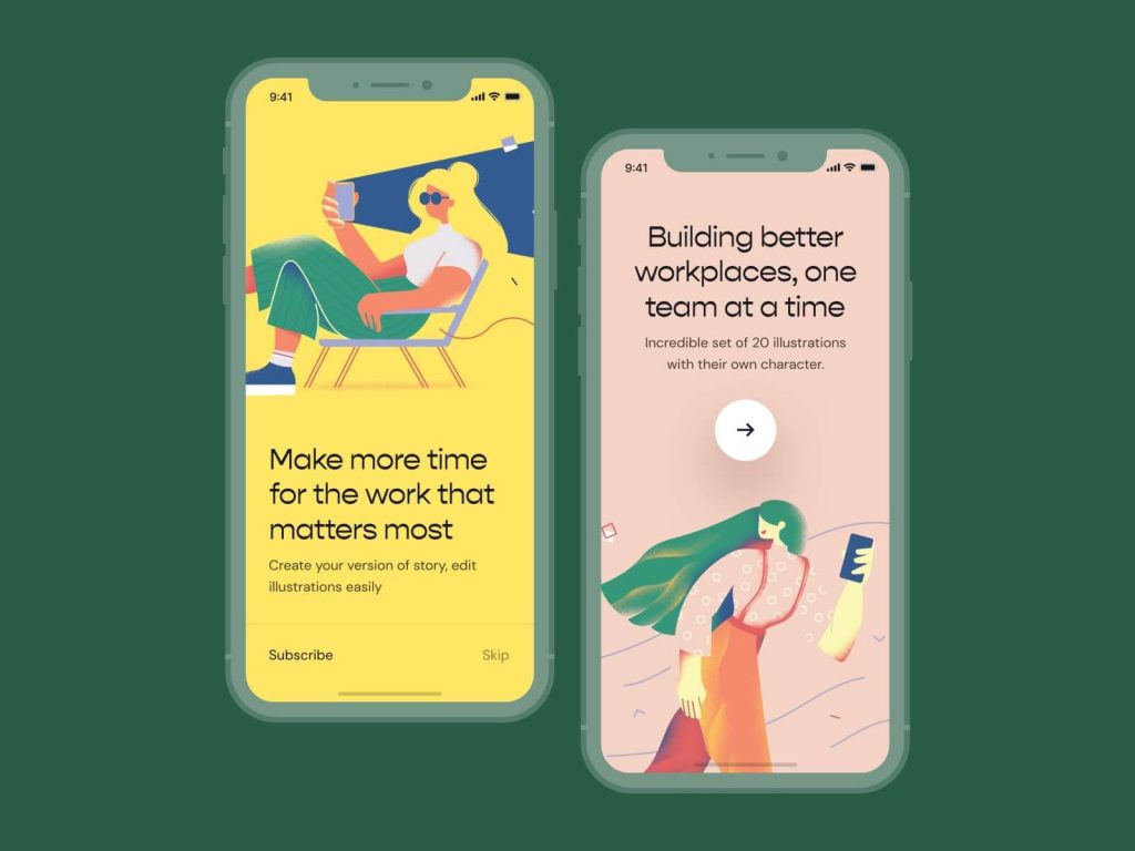 illustrations Top App Design Trends in 2020